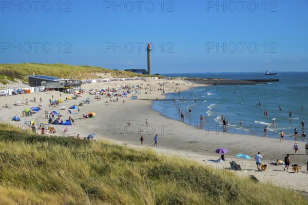 Westkapelle, Zeeland, Netherlands - Erica Badstrand, beach at the Landingsmonument in Westkapelle