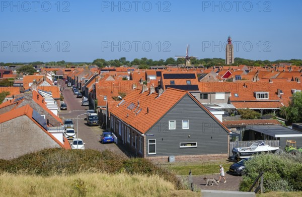 Westkapelle, Zeeland, Netherlands - Westkapelle. In the background the lighthouse 't Hoge Licht and