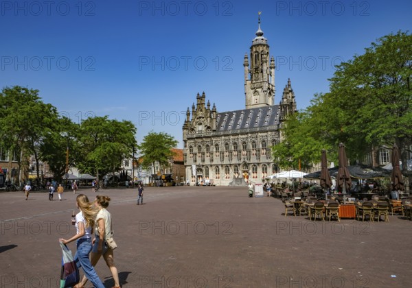 Middelburg, Zeeland, Netherlands - Stadhuis Middelburg. The town hall on the market square in the