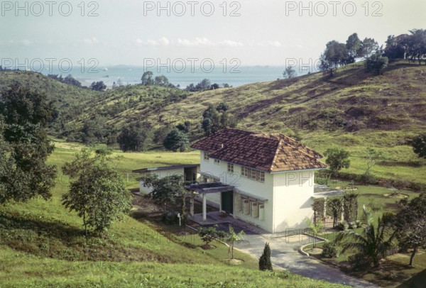 Large detached house in rural area near coast, thought to be housing for British naval officers