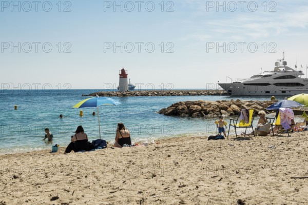 Beach, Plage Cros Dei Pin, Saint-Jean-Cap-Ferrat, Cap Ferrat, Alpes Maritimes, Provence Alpes Cote