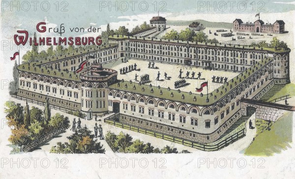 The Wilhelmsburg in Ulm in 1904, Baden-Württemberg, Germany, Historical, digitally restored