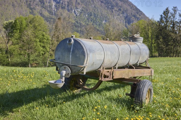 Cattle trough, agricultural equipment, cultural landscape, agriculture, mountain landscape,