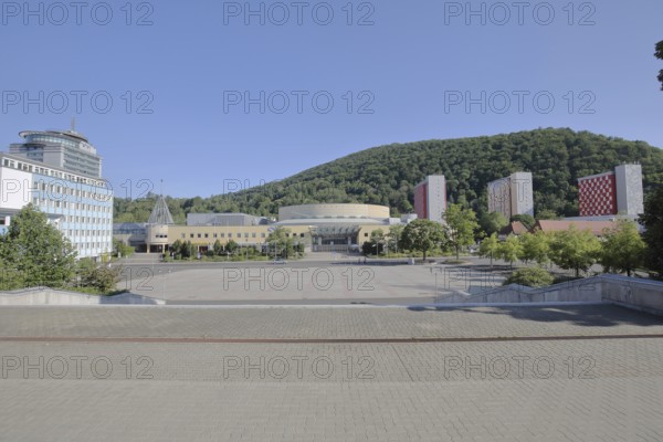 Cityscape with Congress Centrum, modern high-rise buildings, congress centre, congress, centre,