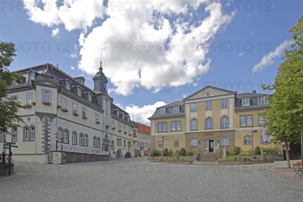Renaissance town hall and office building, GoetheStadtMuseum, Goethe Museum, market square,