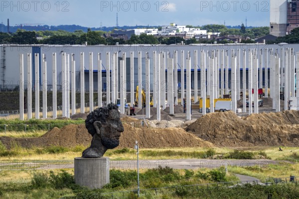 Construction of a new logistics hall on the Mercatroinsel, Hall 2, next to an existing hall, approx