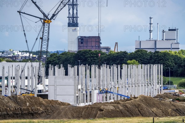 Construction of a new logistics hall on the Mercatroinsel, Hall 2, next to an existing hall, approx
