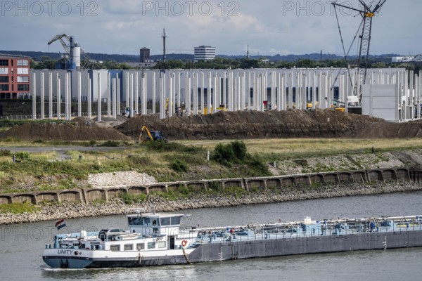 Construction of a new logistics hall on the Mercatroinsel, Hall 2, next to an existing hall, approx