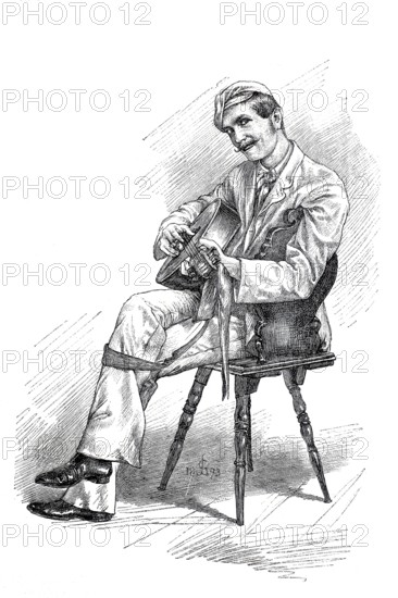 Types of small crooks, dodgy person, Pülcher, from Vienna around 1880, Musician, Historical,