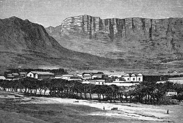 Cape Town with Table Mountain, Mesa, sandstone, quartzitic Table Mountain sandstone, escarpment,