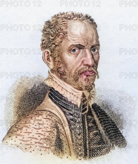 Hubertus Goltzius (b. 1526, d. 1583), Dutch humanist, numismatist, printer, engraver and painter,