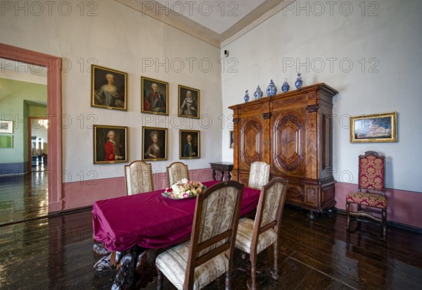 A living room of the duke, Museum Zeitzer Schloss Moritzburg, early baroque style, interior, Zeitz,