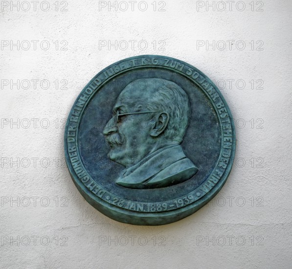 Memorial plaque for Reinhold Jubelt the Elder, newspaper publisher and book printer, Zeitz,