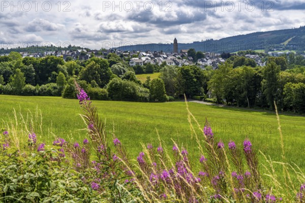 Landscape along the Sauerlandring cycle path, an 84 km long circular cycle path between the towns