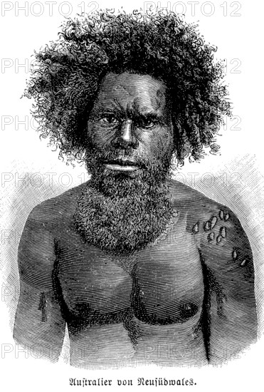 Australian from New South Wales, New South Wales, portrait of a young man, face, indigenous