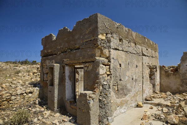 Old, dilapidated stone building, Lost Place, Air Defence Position, Aerophone, Parabolic Acoustic