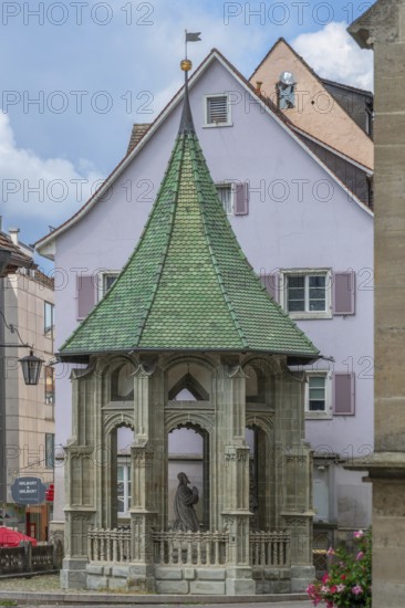 Mount of Olives at the Minster around 1500, restored in 2015, St Nicholas, Überlingen,