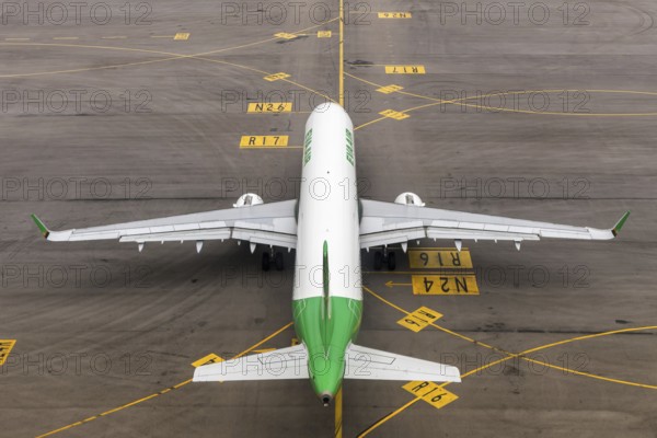 An EVA Air Airbus A321 aircraft with registration number B-16212 at Chek Lap Kok Airport (HKG) in