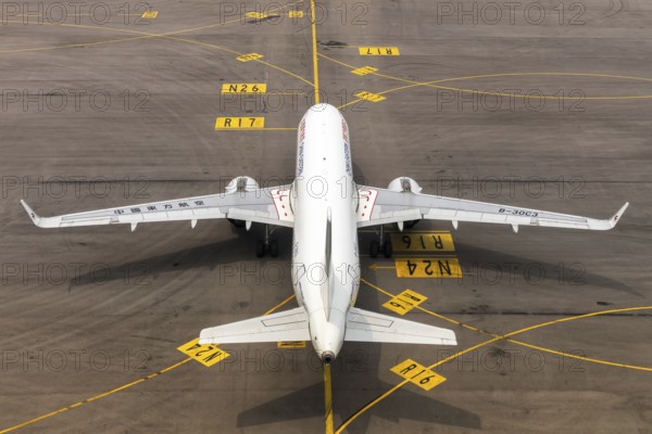 A China Eastern Airlines Airbus A320neo aircraft with the registration number B-30C3 at Chek Lap