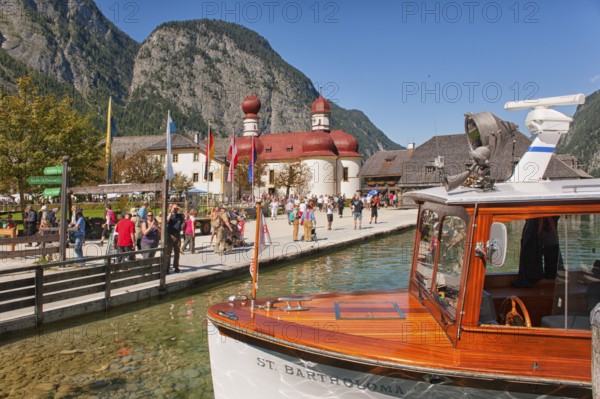 St. Bartholomä, Königssee, mountain lake in the municipality of Schönau am Königssee, district of
