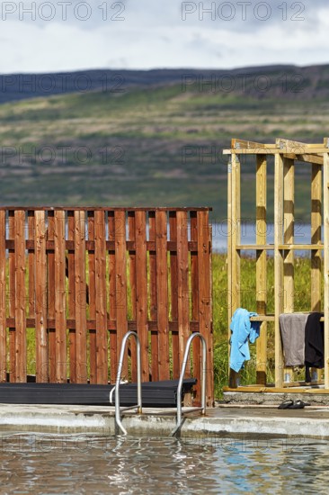 Geothermal bath Reykjanes, pool, heated outdoor pool, geothermal energy, detail, Súðavík, Sudavik,