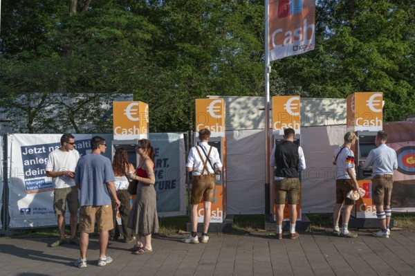 Specially installed ATM for the Erlangen Bergkirchweih, traditional twelve-day folk festival,