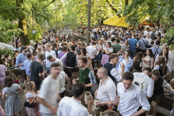 Party mile at the Erlangen Bergkirchweih, traditional twelve-day folk festival, Erlangen, Middle
