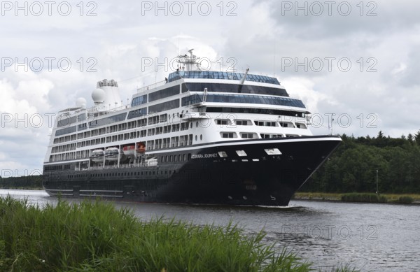 MS AZAMARA JOURNEY, cruise ship AZAMARA JOURNEY sailing in the Kiel Canal, NOK, Kiel Canal,
