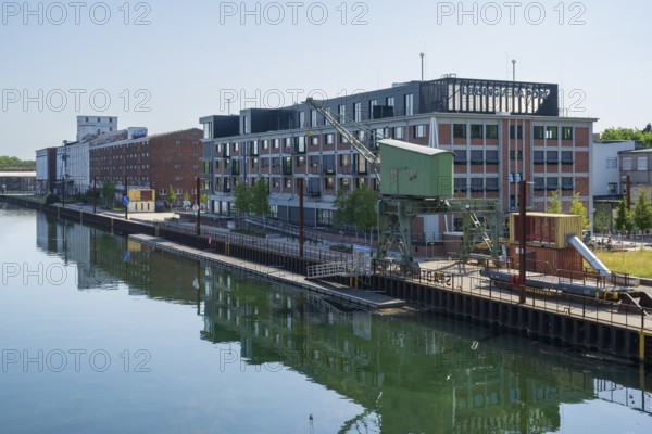 Lensing Media Port, Speicherstraße, canal, harbour, Dortmund, Ruhr area, North Rhine-Westphalia,