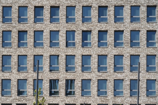 Facade of a commercial building, window, Kiel, fjord, Baltic Sea, North Frisia, Schleswig-Holstein,