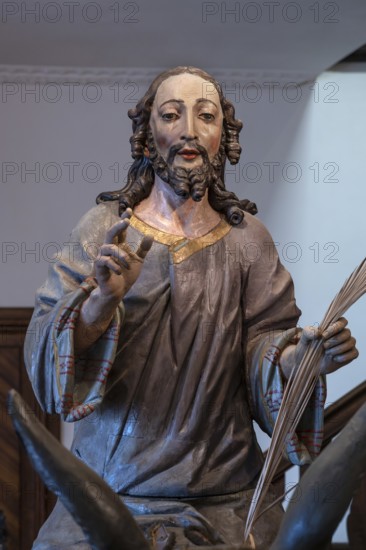 Palmesel, created in 1767, detail of Jesus, Städtisches Museum, Krummebergstr. 30, Überlingen,
