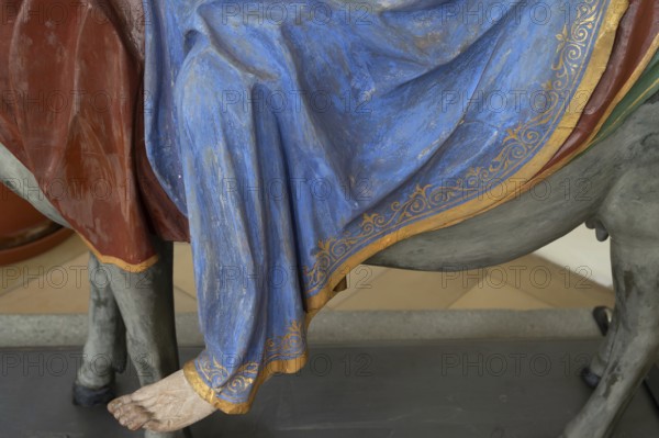 Foot and robe of Christ, detail of the palm donkey, around 1490, St John's parish church,