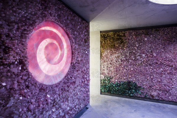 Meditation room with real crystals, artist Tia-Thuy Nguyen, Petit Portier, Monte Carlo, Cote