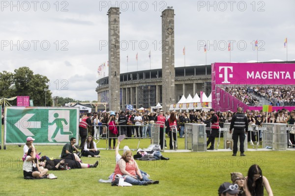 Area in front of the Main Stage at the Lollapalooza Festival in the Olympiastadion and on the