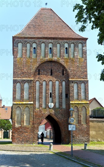 Brick building Anklamer Tor, town of Usedom, island of Usedom, Mecklenburg-Western Pomerania,