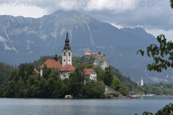 Lake Bled in north-west Slovenia with the famous island church of the Assumption of the Virgin