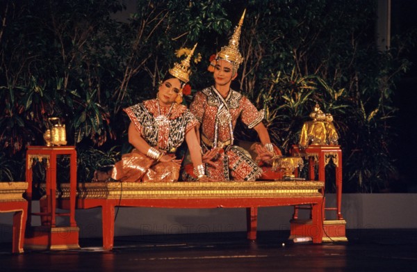 Thai drama performance, Bangkok, Thailand, December 2002, vintage, retro, old, historical