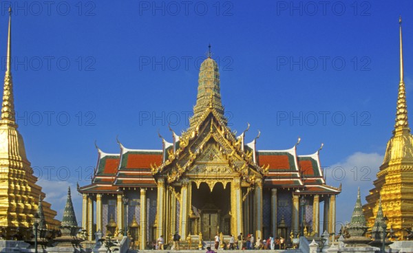 Manuscript library at Wat Phra Kaeo, Bangkok, Thailand, December 2002, vintage, retro, old,