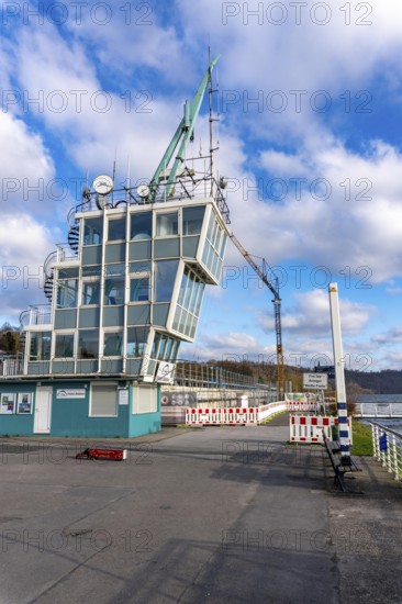 Construction site of the new regatta stand at Lake Baldeney in Essen, North Rhine-Westphalia,