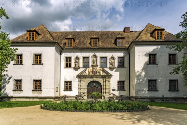 The Old Muskau Castle in the UNESCO World Heritage Site Muskauer Park or Park Muzakowski in Bad
