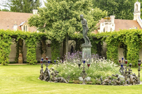 Pergola garden in the Pleasureground of Branitzer Park, landscape park created in 1846 by Prince