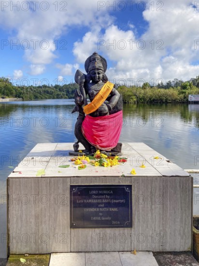 Statue sculpture of war deity Muruga, son of Shiva and Parvati, also revered as the god of the