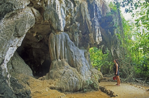 Limestone rock, Railay, two years in front of the tsunami, Krabi, Thailand, December 2002, vintage,