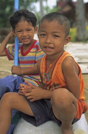 Happy little boys, Railay, two years in front of the tsunami, Krabi, Thailand, December 2002,