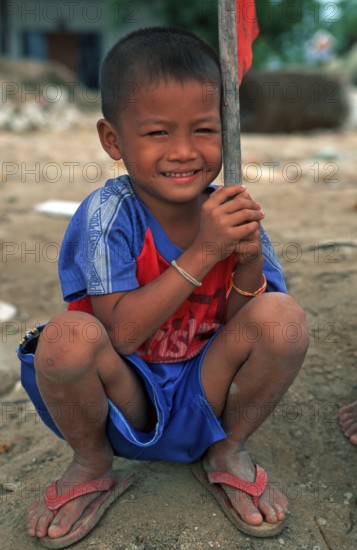 Happy little boy, Railay, two years in front of the tsunami, Krabi, Thailand, December 2002,
