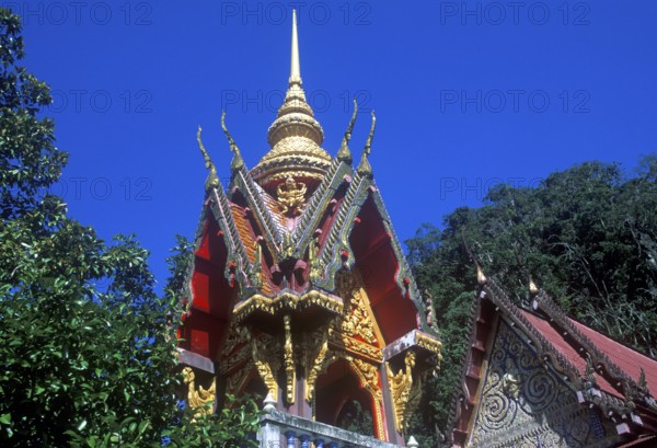 Wat Suwannakhuha monastery, Phangnga Bay, Ko Phuket, Thailand, December 2002, vintage, retro, old,