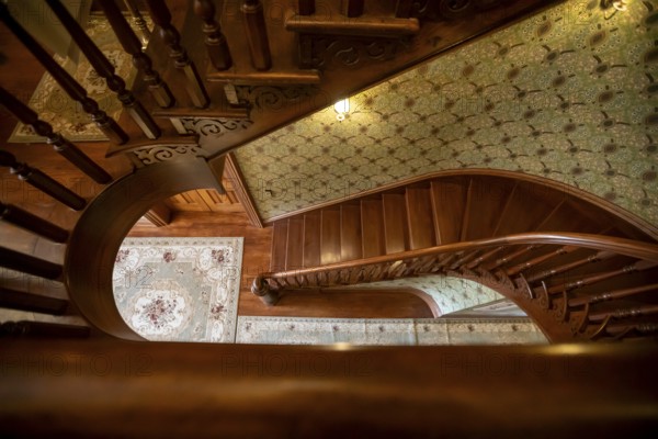 Canton, Ohio - A staircase at the Ida Saxton McKinley House at the First Ladies National Historic