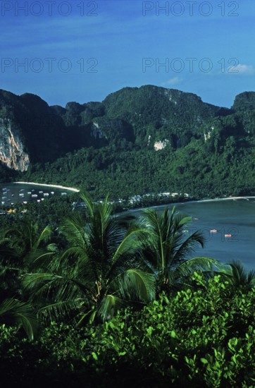 View of the island from the viewpoint one year in front of the tsunami, Ko Phi Phi Don, Thailand,