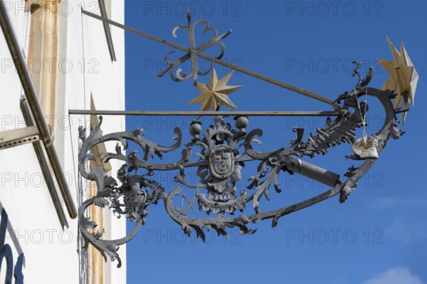 Nose sign from the former Goldener Stern inn, since 1769, Oberer Markt 14, Hersbruck, Middle