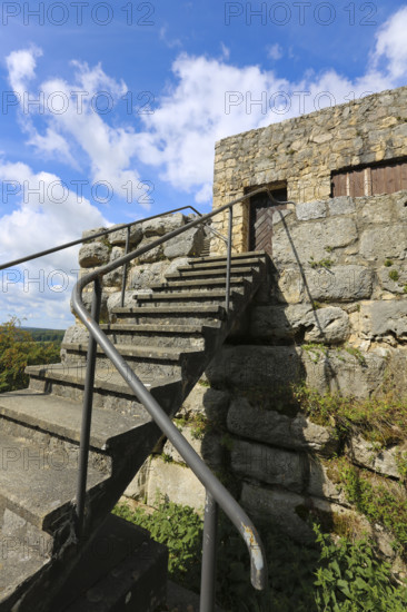 Castle ruins of Hohengundelfingen, ruins of a medieval hilltop castle, former headquarters of the